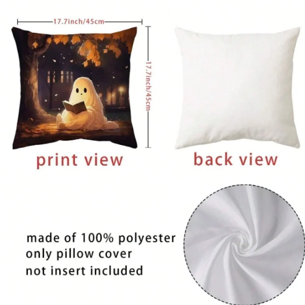 Ghost Reading Pillow Cover 17.5X17.5 NWT